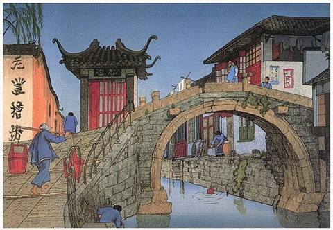 英女画家木版画：原汁原味的昔日中国风貌