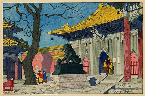 英女画家木版画：原汁原味的昔日中国风貌