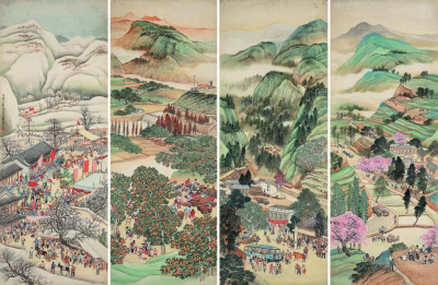    银座国际秋拍预展的何海霞作品