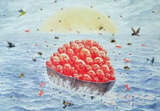 方力钧 《2013》（布面油画）