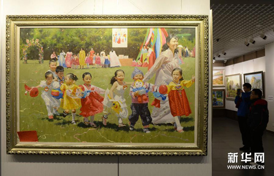 “金达莱盛开的地方”朝鲜油画展亮相石家庄