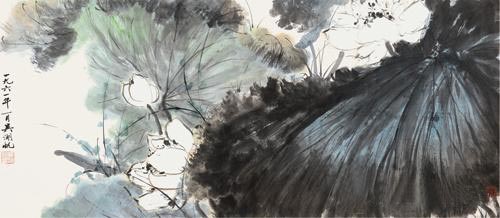吴湖帆 荷香清远 设色纸本 镜片 50×113.5 cm