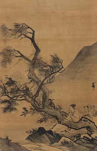 3027 吴伟 松风高士图