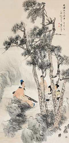 3011 任伯年 松下听琴  成交价：RMB 2,185,000