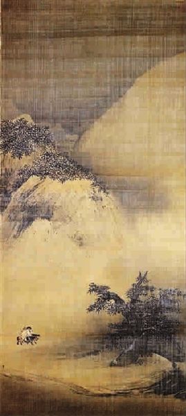 南宋梁楷《雪景山水图》