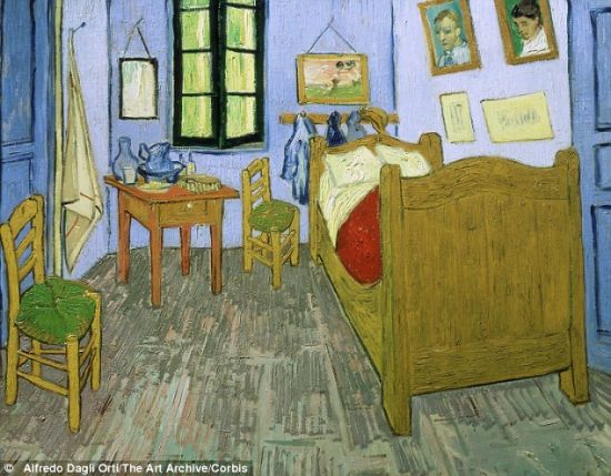 患病”的梵高作品《卧室》(The Bedroom)
