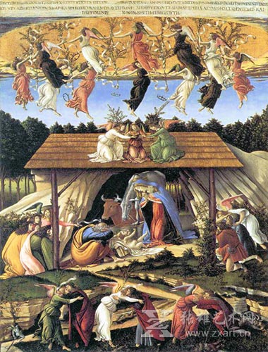 桑德罗·波提切利，《神秘的降生》，油画，1500，伦敦国家艺廊