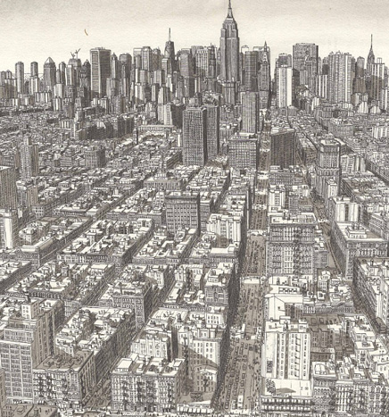荷兰插画师凭记忆绘城市风景 与现实丝毫不差