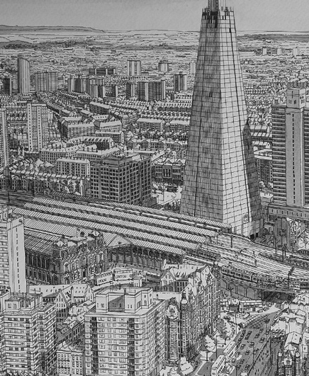 荷兰插画师凭记忆绘城市风景 与现实丝毫不差