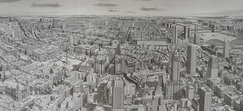 荷兰插画师凭记忆绘城市风景 与现实丝毫不差