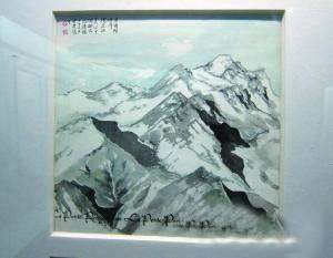 画家用光绪内府印书纸张之洞特制书信纸作画