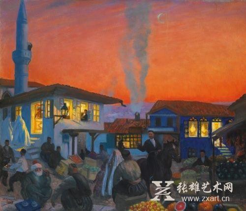   　鲍里斯·库斯妥基耶夫 (BorKustodiev) 1917年创作的《巴赫奇萨赖》