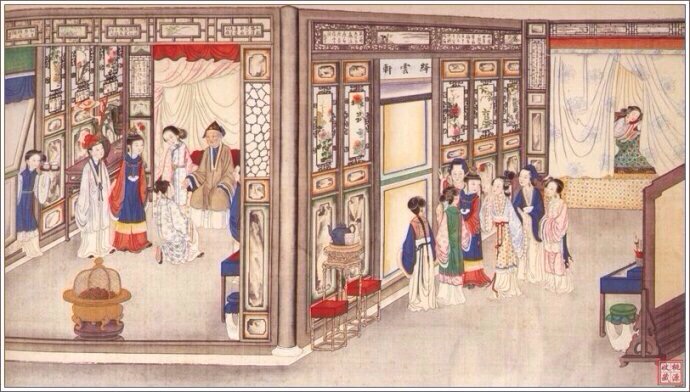 清代著名国画大师孙温《红楼梦》手绘本欣赏