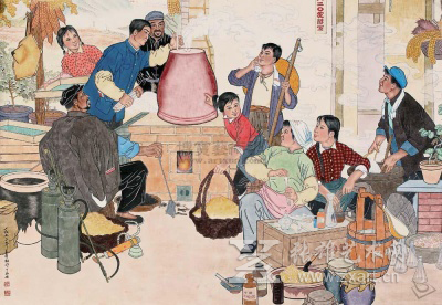 王明明儿童时期作品《人民公社好》