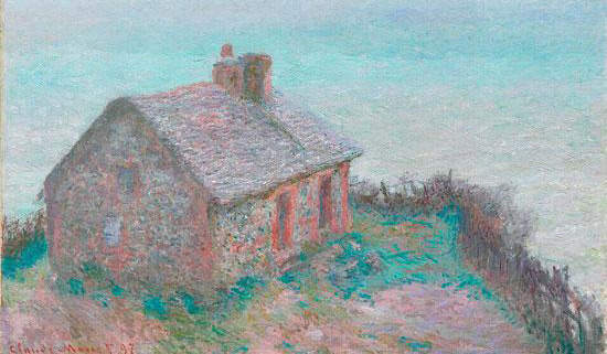   克劳德•莫奈，“The Customs House at Varengeville”，1897年，布面油画