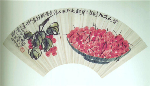 樱桃（扇面）约四十年代中期