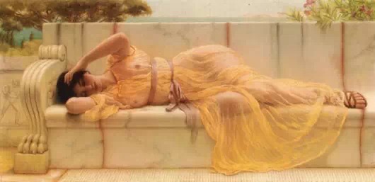 油画中的睡美人