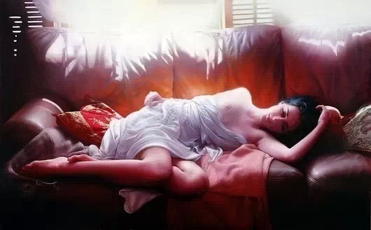油画中的睡美人