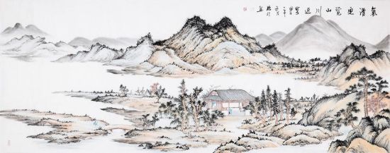   杨珍  气清更觉山川近(＃168565002) 