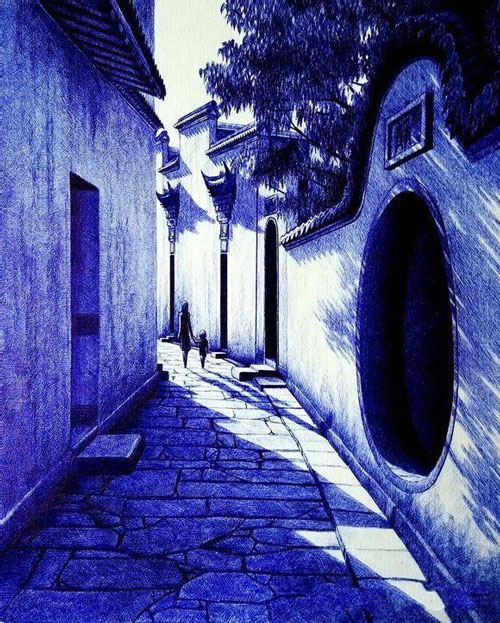 山东90后小伙用圆珠笔画的，你信吗？