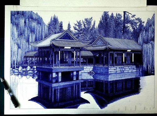 山东90后小伙用圆珠笔画的，你信吗？