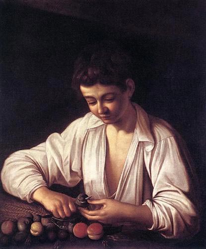 卡拉瓦乔画作《Boy Peeling a Fruit》