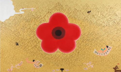   生命之歌 198×334cm 混合材料 水墨 色彩 2014   