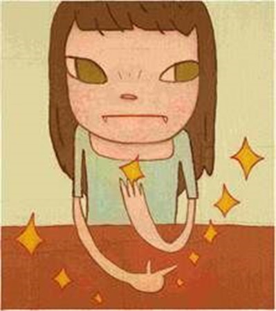 《九颗星星》，2014年，压克力颜料，画布表于木板