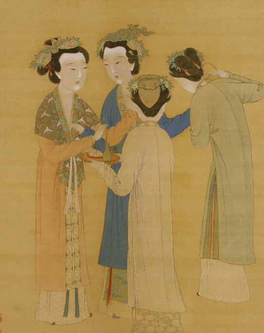 唐伯虎《王蜀宫妓图》，绢本设色，124.7×63.6cm，明代，北京故宫博物院藏
