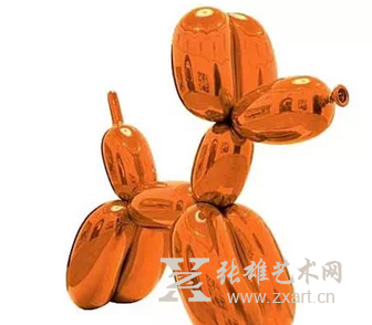 2013年，杰夫·昆斯的《（橙色）气球狗》在纽约佳士得拍卖会上以5840.5万美元成交 
