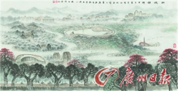 80余位艺术家历时一年集体创作135米长《历代羊城八景》图