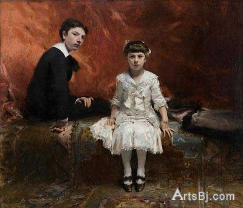   约翰·辛格·萨金特，“Édouard and Marie－Louise Pailleron”，1881年。