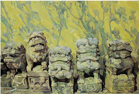    李春山 守望 160×120cm 布面油画