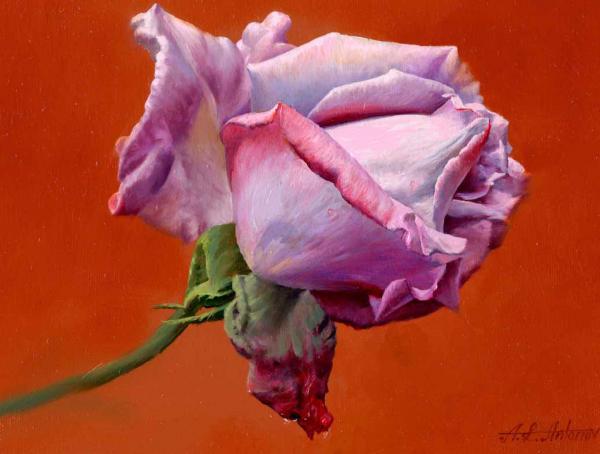 艺术家Alexei Antonov玫瑰花绘画欣赏