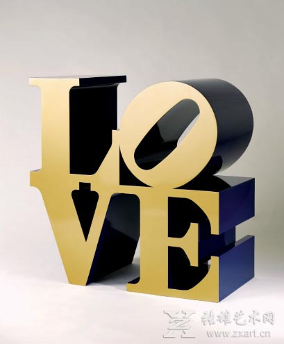  罗伯特•印第安纳  《LOVE(金/蓝色)》