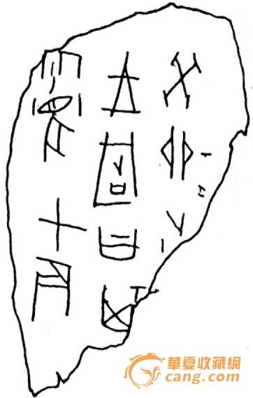 　《甲骨文合集》13466版甲骨卜辞摹本上的“霾”字(左上)