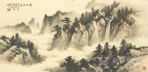 《云山浩荡》黄君璧