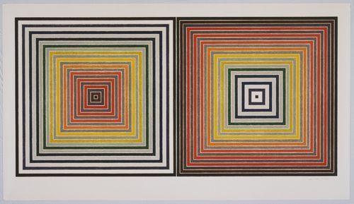   图注：Frank Stella, 《Double Gray Scramble》 (1973) 