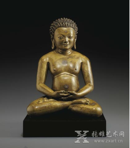 西藏铜瑜伽士坐像 可能为帕当巴桑结尊者