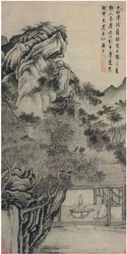 唐寅《听琴图》