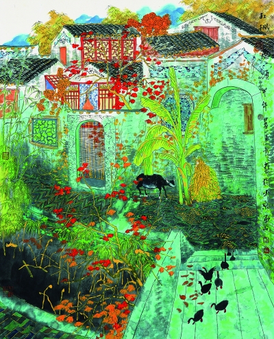   方向 《红枫榕头》   