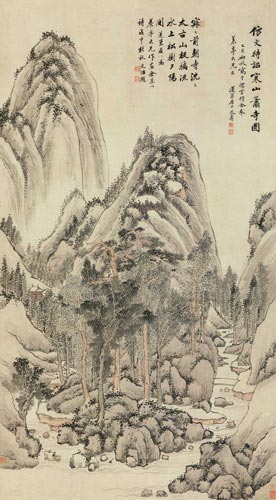 潘恭寿(1741-1794) 寒山萧寺图