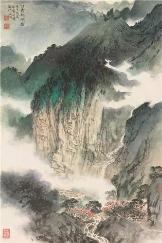 Lot 499宋文治(1919-1999) 白云秋涧图