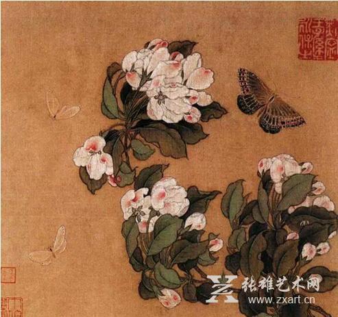 无名氏(宋)《海棠蛱蝶图》