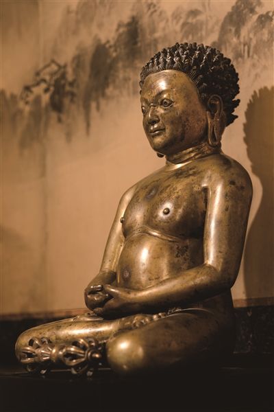 西藏铜瑜伽士坐像