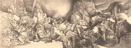 刘丹《天地玄黄》，1994至1995年作，水墨纸本