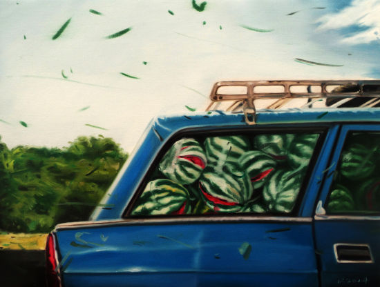   李荣强 挤爆了 2014 布面油画 60×80cm  