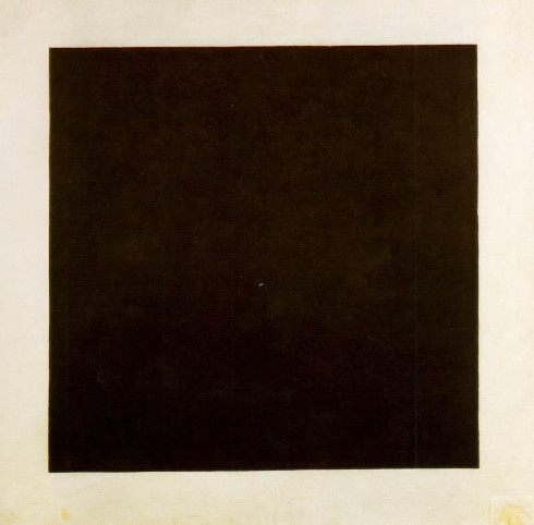 马列维奇《白底上的黑色方块,1913