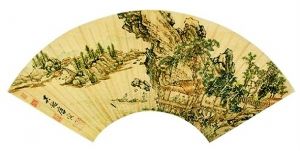   唐寅《江亭谈古》