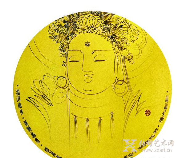  韩美林为丁宁所绘作品 丁宁提供